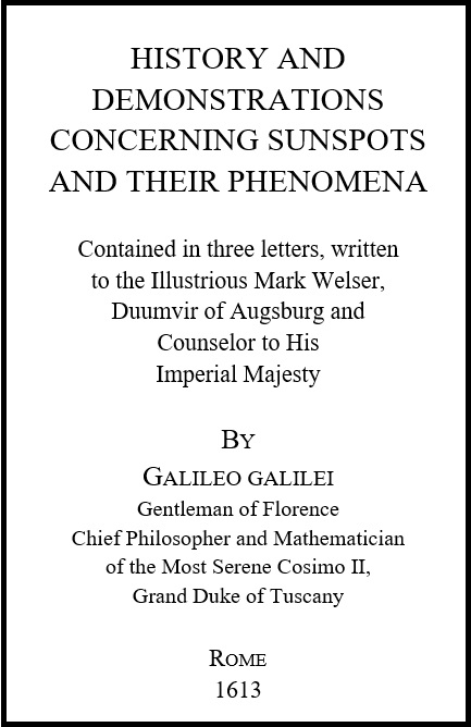 Sunspots Title Page